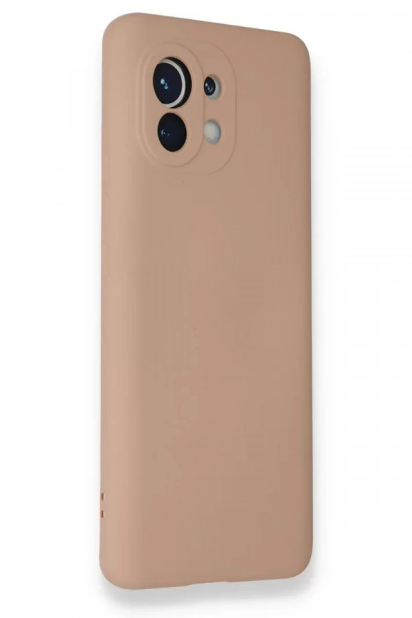 Xiaomi Mi 11 Kılıf Nano içi Kadife Silikon - Pudra
