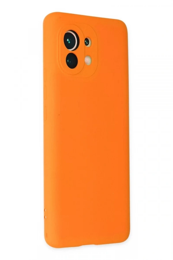 Xiaomi Mi 11 Kılıf Nano içi Kadife Silikon - Turuncu