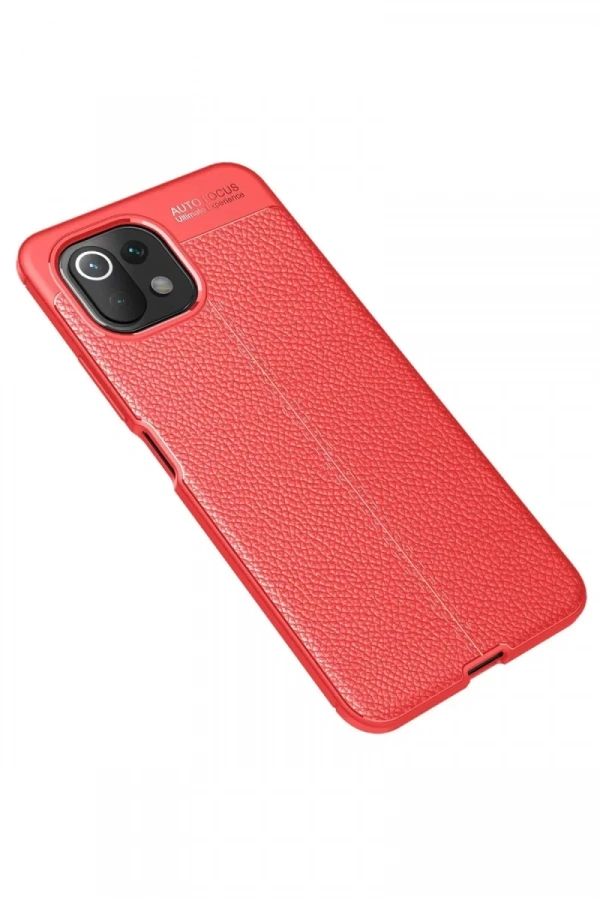 Xiaomi Mİ 11 Lite Kılıf Auto Focus Kapak - Kırmızı