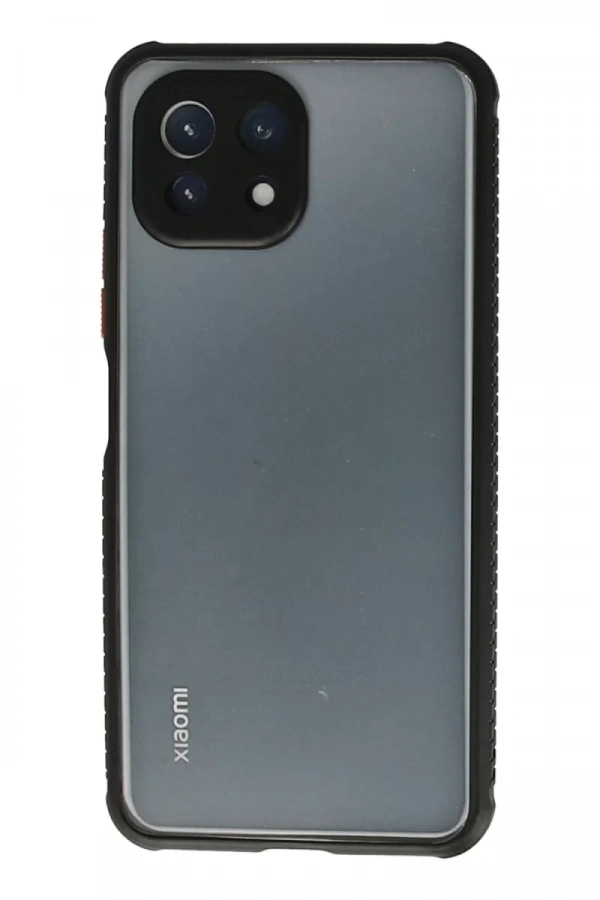 Xiaomi Mİ 11 Lite Kılıf Miami Şeffaf Silikon - Siyah
