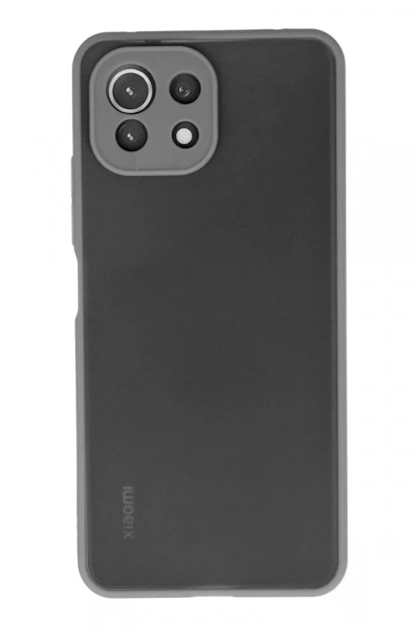 Xiaomi Mİ 11 Lite Kılıf Montreal Silikon Kapak - Gri