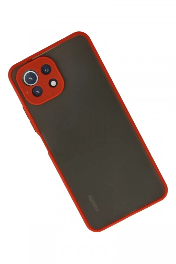 Xiaomi Mİ 11 Lite Kılıf Montreal Silikon Kapak - Kırmızı