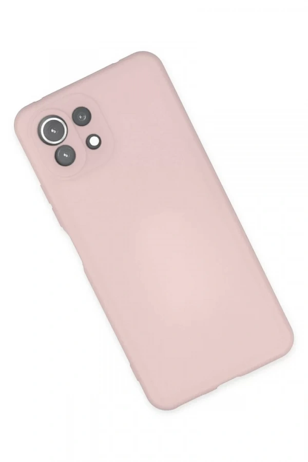 Xiaomi Mİ 11 Lite Kılıf Nano içi Kadife Silikon - Pudra