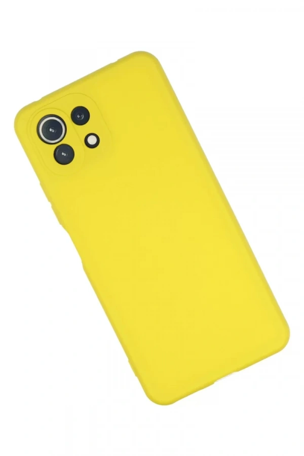 Xiaomi Mİ 11 Lite Kılıf Nano içi Kadife Silikon - Sarı
