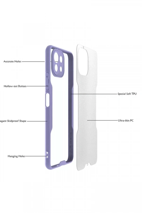 Xiaomi Mİ 11 Lite Kılıf Platin Silikon - Siyah