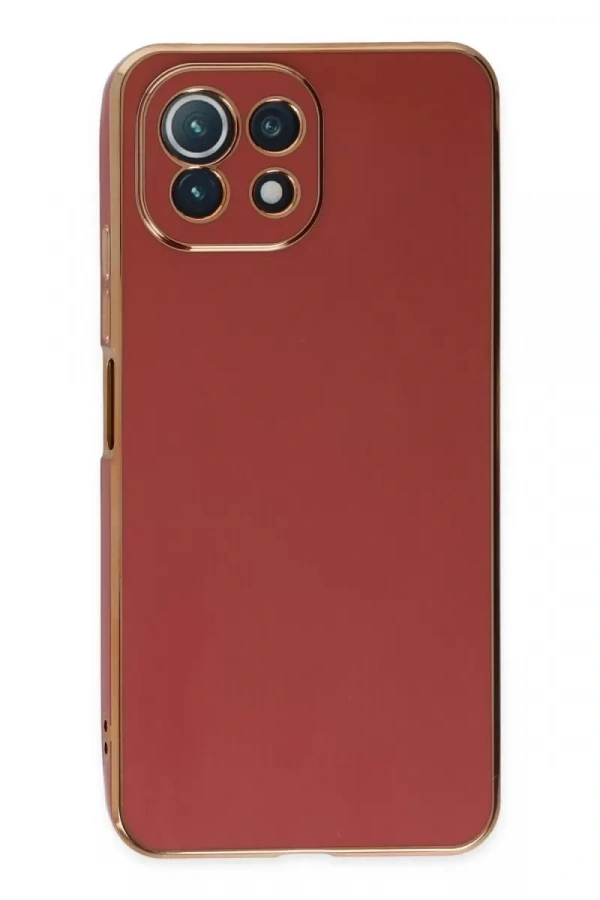 Xiaomi Mİ 11 Lite Kılıf Volet Silikon - Kırmızı