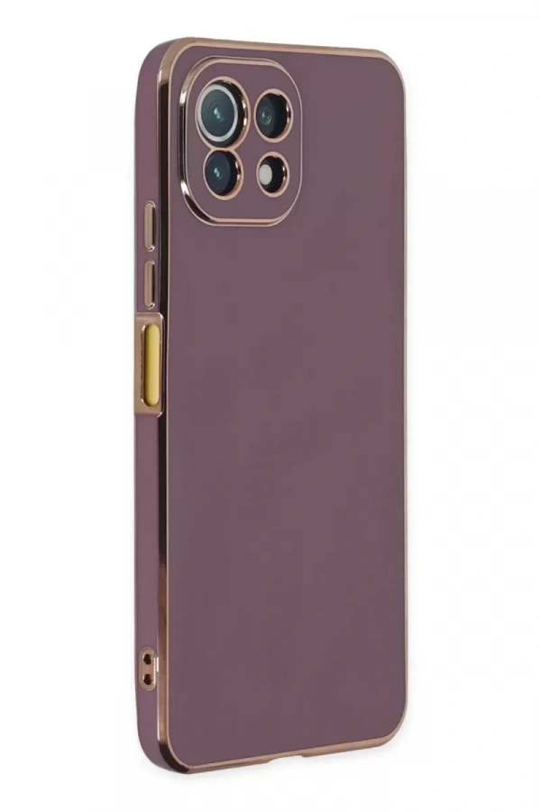 Xiaomi Mİ 11 Lite Kılıf Volet Silikon - Mor