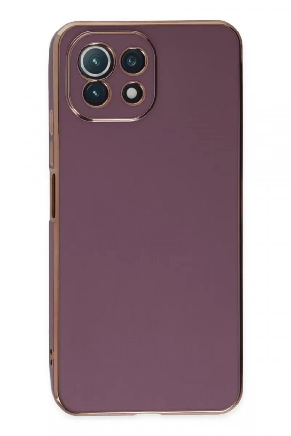 Xiaomi Mİ 11 Lite Kılıf Volet Silikon - Mor