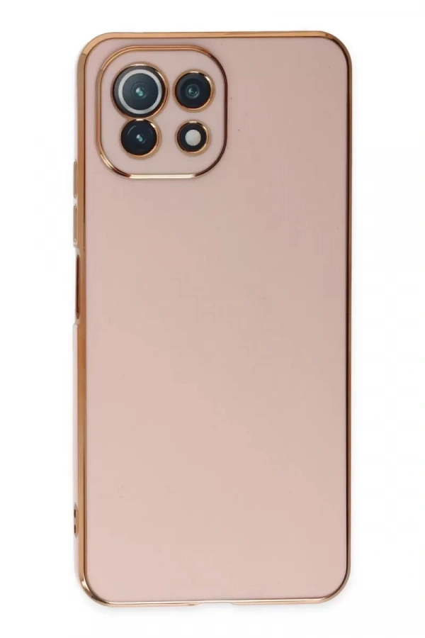 Xiaomi Mİ 11 Lite Kılıf Volet Silikon - Pembe