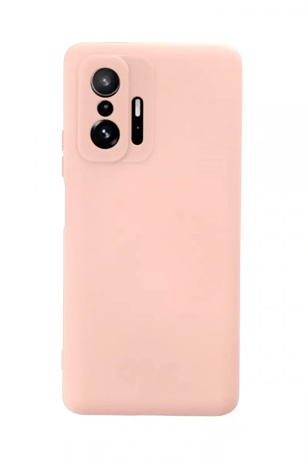 Xiaomi Mi 11T Pro Kılıf Nano içi Kadife Silikon - Pudra