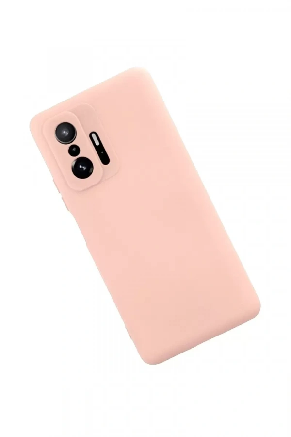 Xiaomi Mi 11T Pro Kılıf Nano içi Kadife Silikon - Pudra