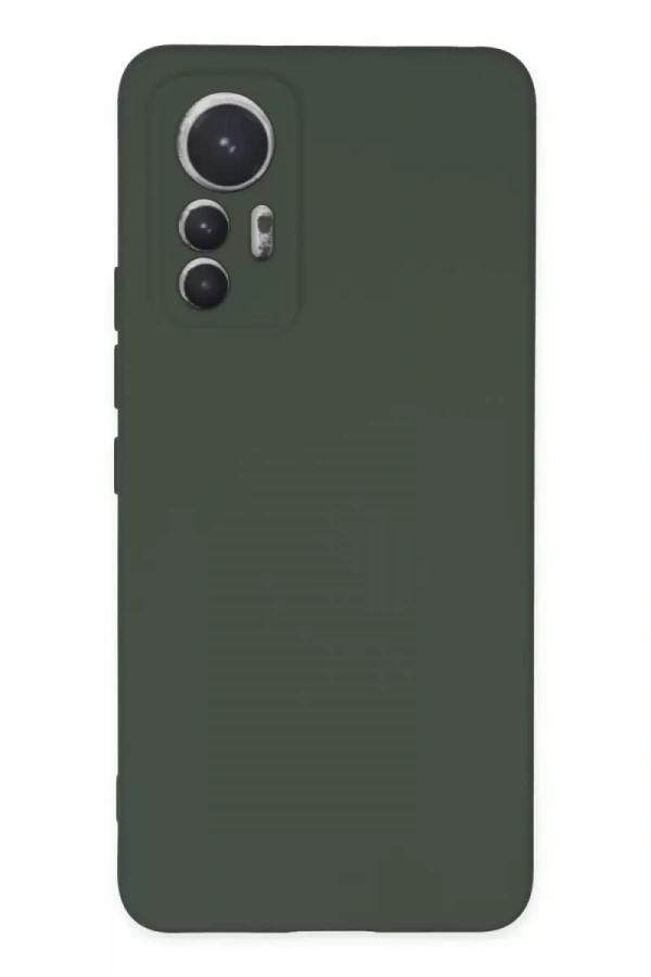 Xiaomi Mi 12 Lite Kılıf Nano içi Kadife Silikon - Koyu Yeşil