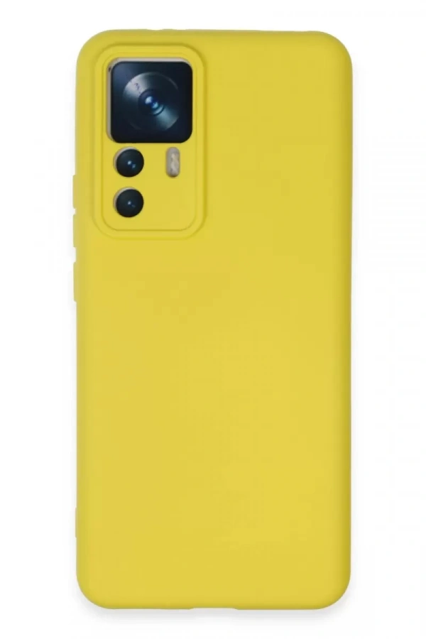 Xiaomi Mi 12T Pro Kılıf Nano içi Kadife Silikon - Sarı