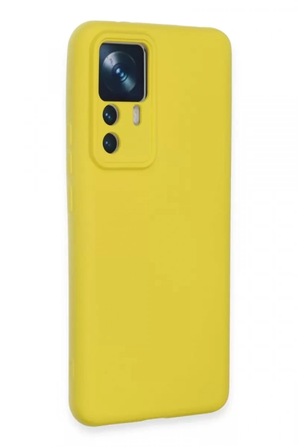 Xiaomi Mi 12T Pro Kılıf Nano içi Kadife Silikon - Sarı