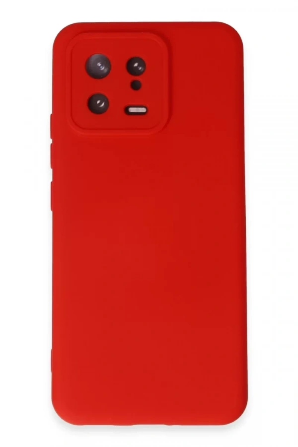 Xiaomi Mi 13 Kılıf Nano içi Kadife Silikon - Kırmızı