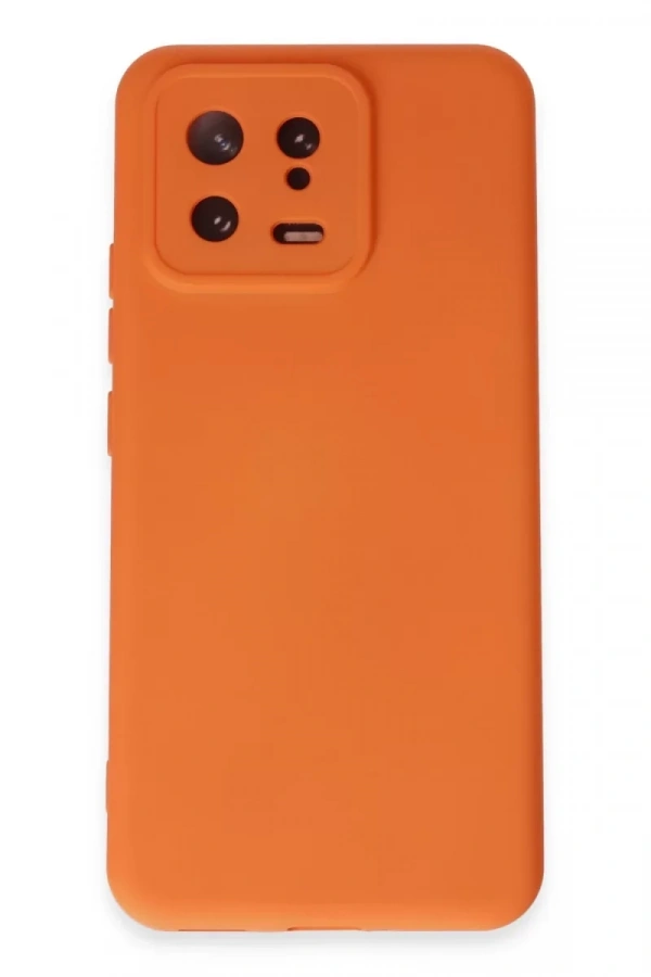 Xiaomi Mi 13 Kılıf Nano içi Kadife Silikon - Turuncu