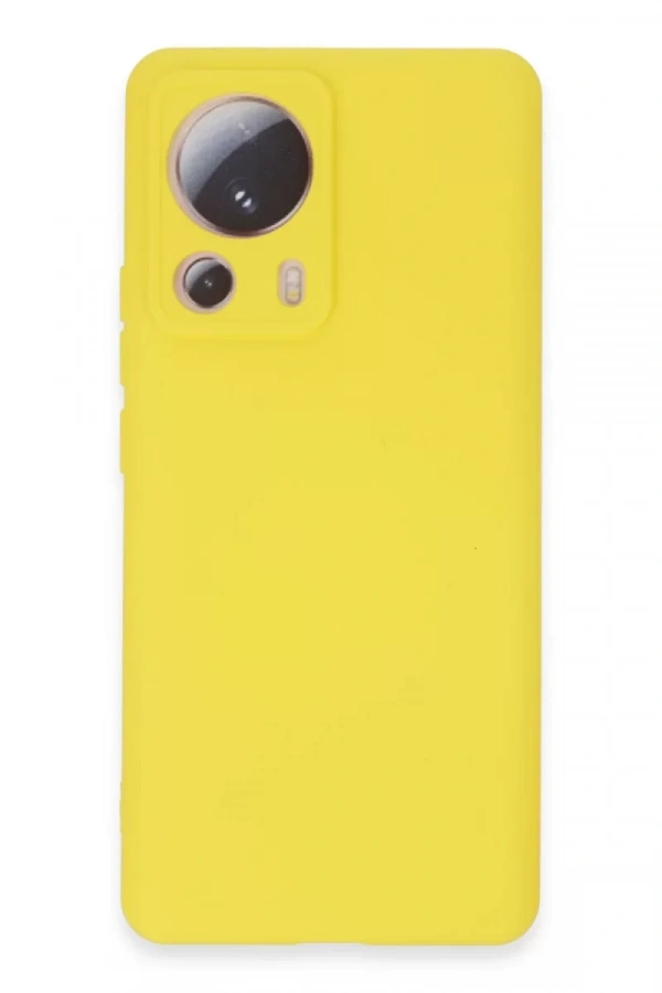 Xiaomi Mi 13 Lite Kılıf Nano içi Kadife Silikon - Sarı