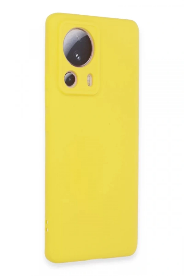 Xiaomi Mi 13 Lite Kılıf Nano içi Kadife Silikon - Sarı