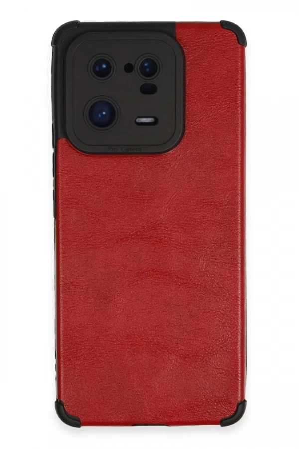 Xiaomi Mi 13 Pro Kılıf Loop Deri Silikon - Kırmızı