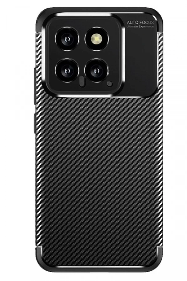 Xiaomi Mi 14T Kılıf Auto Focus Karbon Kapak - Siyah