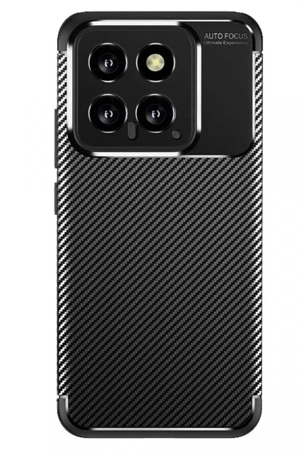 Xiaomi Mi 14T Kılıf Auto Focus Karbon Kapak - Siyah