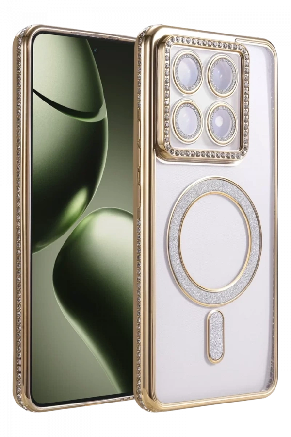 Xiaomi Mi 14T Pro Joke Simli Magneticsafe Kılıf - Gold