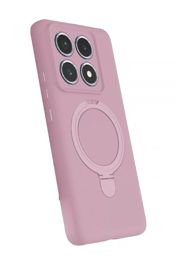 Xiaomi Mi 14T Pro Regal Magsafe Standlı Kapak - Açık Pembe