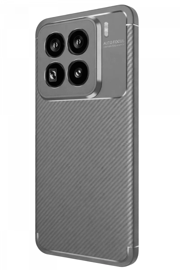 Xiaomi Mi 15 Pro Kılıf Auto Focus Karbon Kapak - Gri