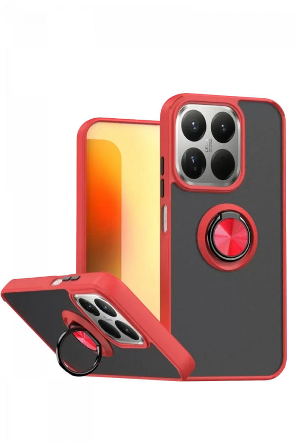 Xiaomi Mi 15T Montreal Yüzüklü Silikon Kapak - Kırmızı