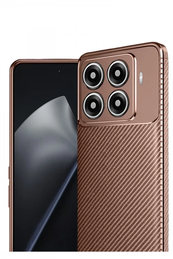Xiaomi Mi 15T Pro Auto Focus Karbon Kapak - Kahverengi
