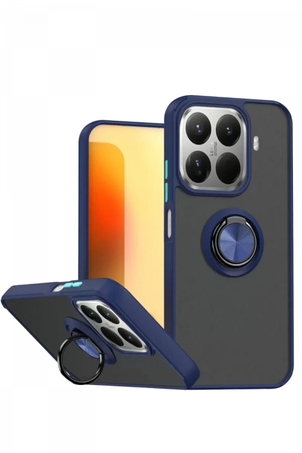 Xiaomi Mi 15T Pro Montreal Yüzüklü Silikon Kapak - Lacivert