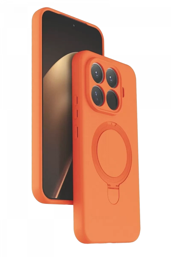 Xiaomi Mi 15T Pro Regal Magsafe Standlı Kapak - Turuncu