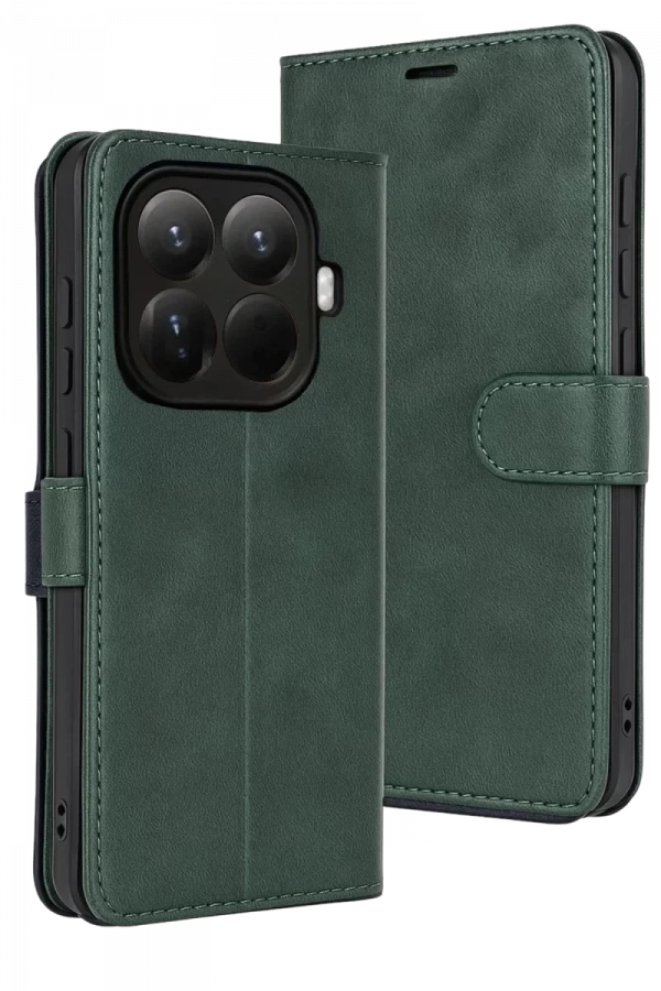Xiaomi Mi 15T Pro Trend S Plus Kapaklı Kılıf - Yeşil