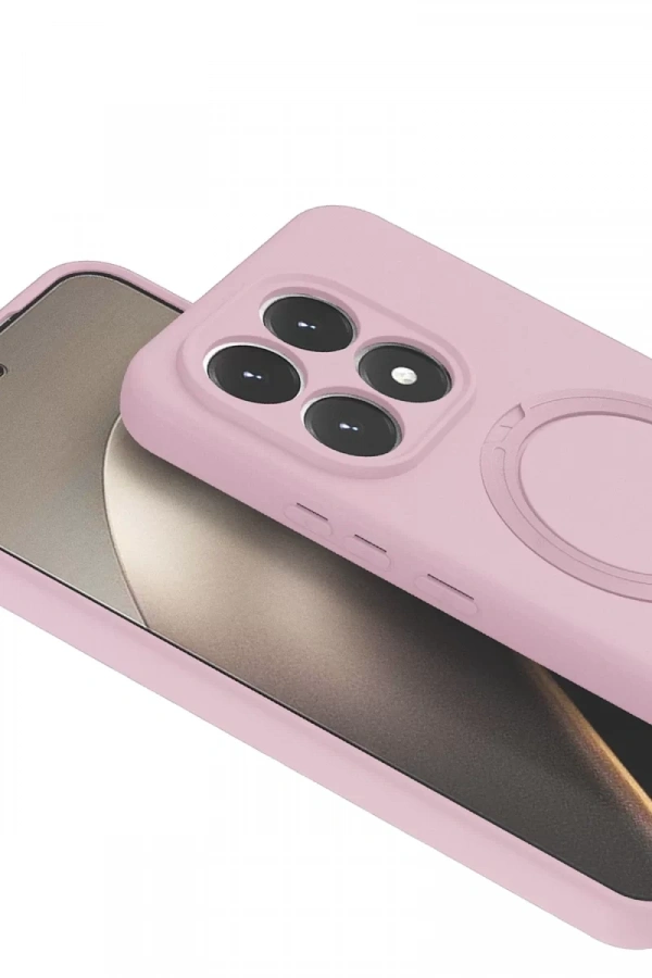 Xiaomi Mi 15T Regal Magsafe Standlı Kapak - Açık Pembe