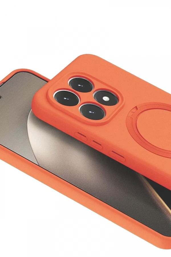 Xiaomi Mi 15T Regal Magsafe Standlı Kapak - Turuncu