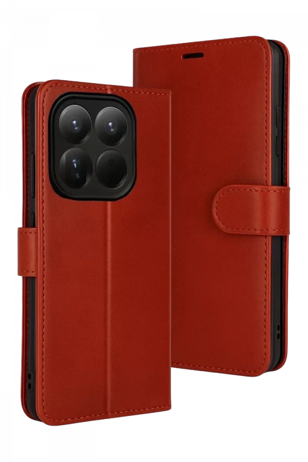 Xiaomi Mi 15T Trend S Plus Kapaklı Kılıf - Kırmızı