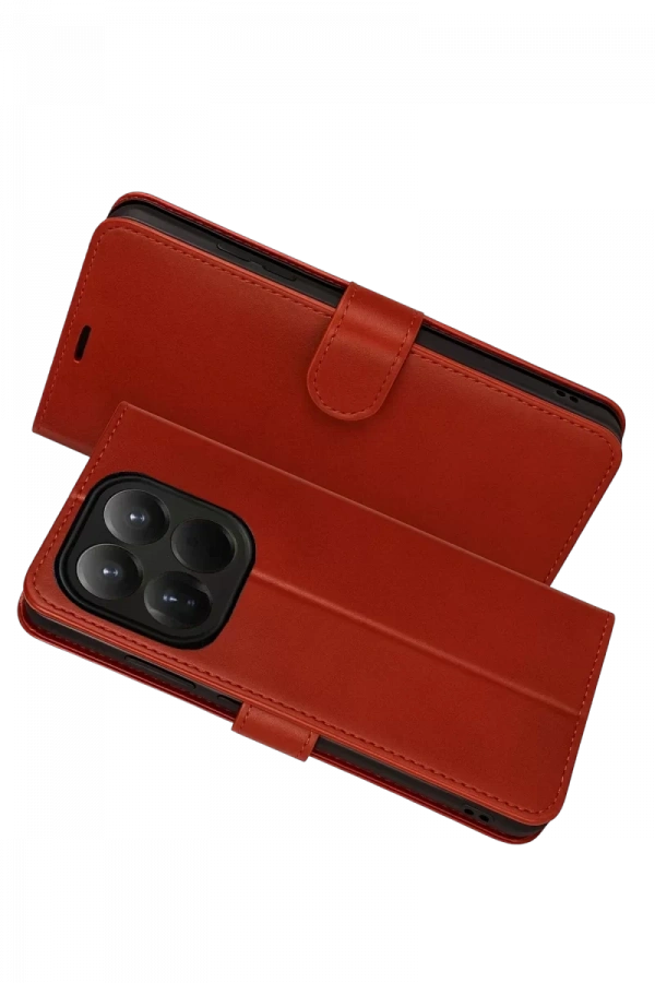 Xiaomi Mi 15T Trend S Plus Kapaklı Kılıf - Kırmızı