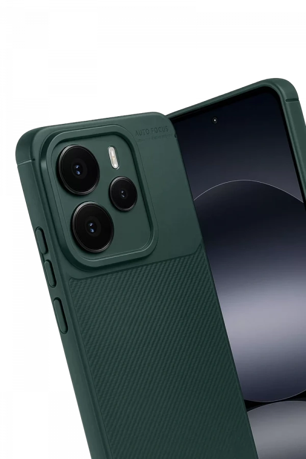 Xiaomi Note 14 5G Auto Focus Karbon Kapak - Koyu Yeşil