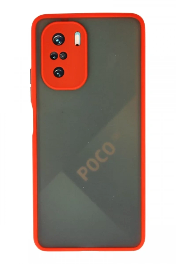Xiaomi Poco F3 Kılıf Montreal Silikon Kapak - Kırmızı