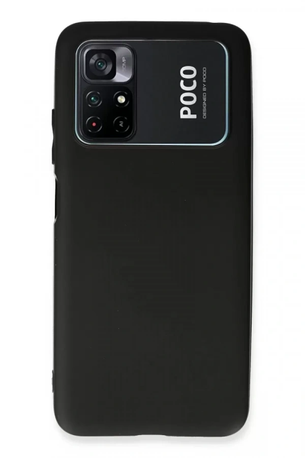 Xiaomi Poco M4 Pro 4G Kılıf First Silikon - Siyah
