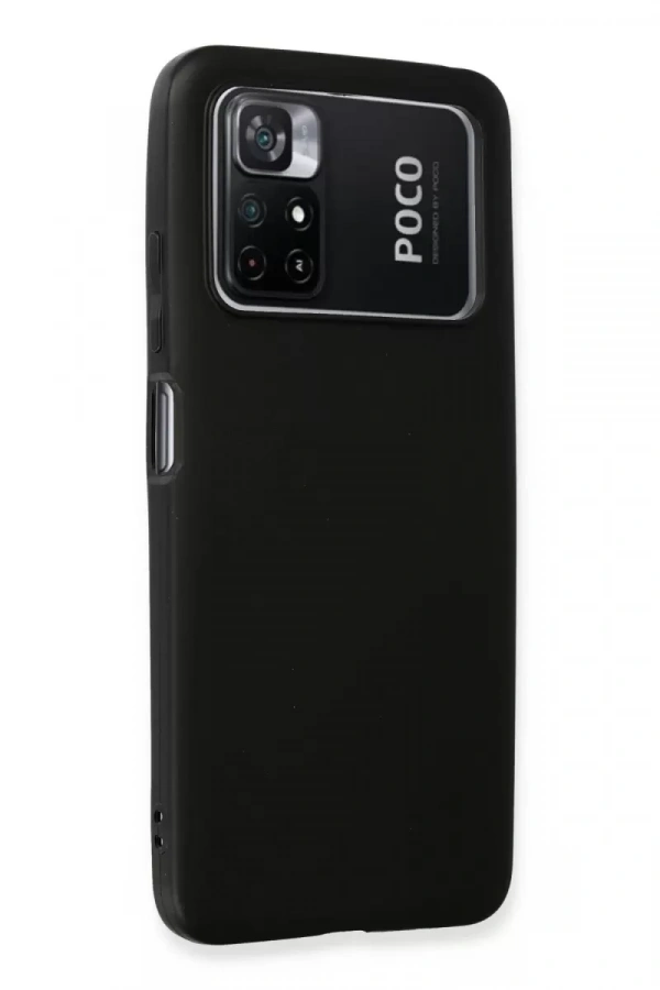 Xiaomi Poco M4 Pro 4G Kılıf First Silikon - Siyah