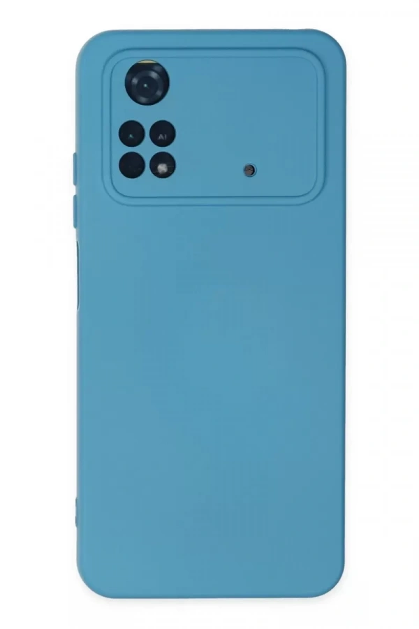 Xiaomi Poco M4 Pro 4G Kılıf Nano içi Kadife Silikon - Mavi