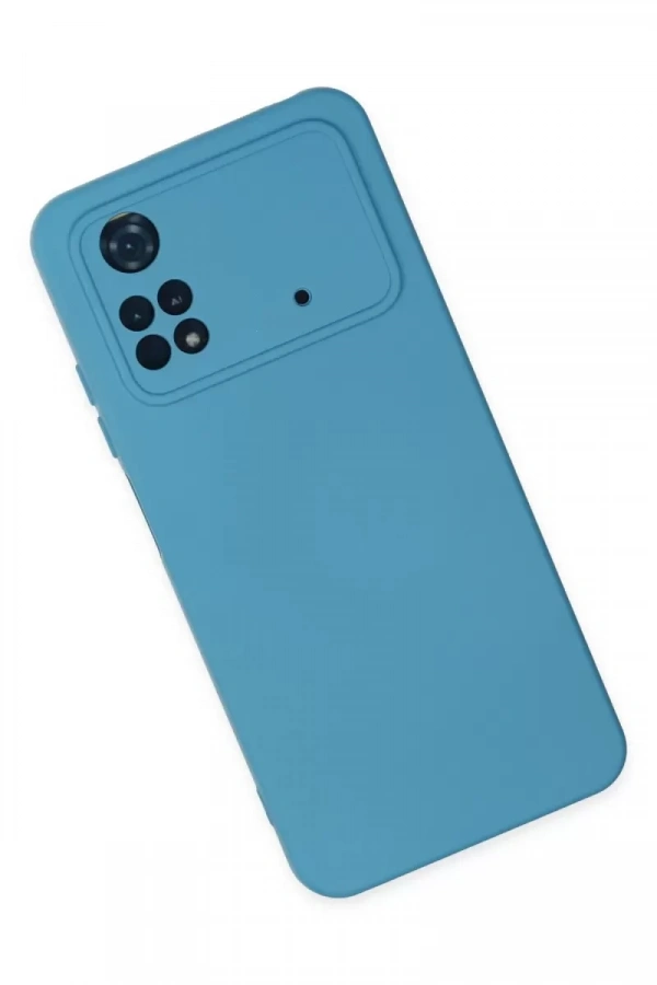 Xiaomi Poco M4 Pro 4G Kılıf Nano içi Kadife Silikon - Mavi