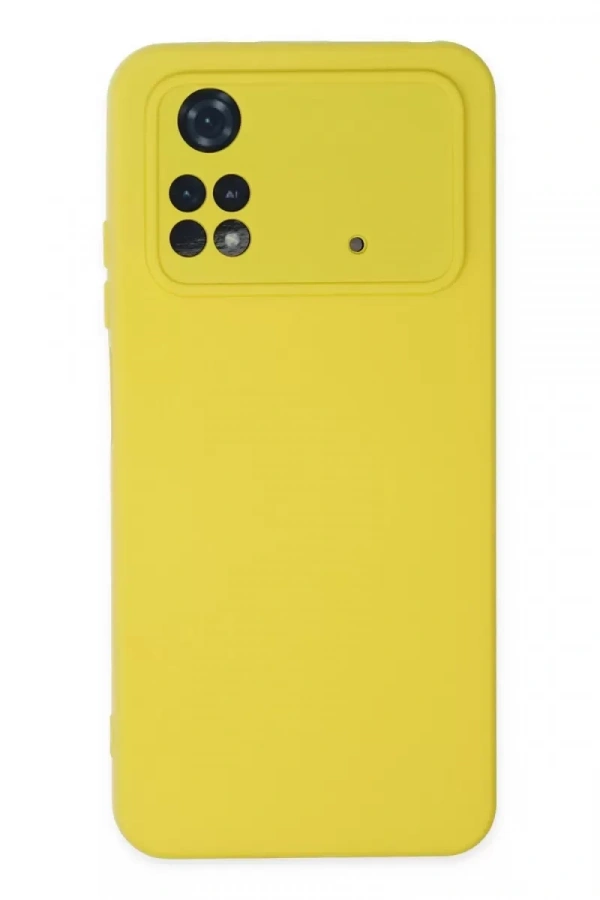Xiaomi Poco M4 Pro 4G Kılıf Nano içi Kadife Silikon - Sarı