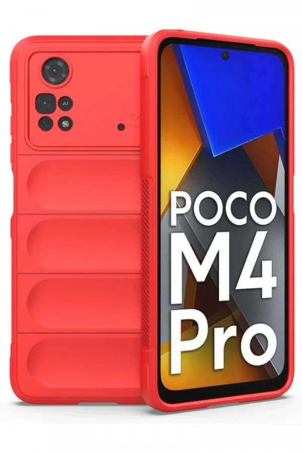 Xiaomi Poco M4 Pro 4G Kılıf Optimum Silikon - Kırmızı