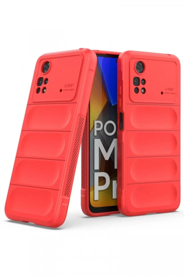Xiaomi Poco M4 Pro 4G Kılıf Optimum Silikon - Kırmızı
