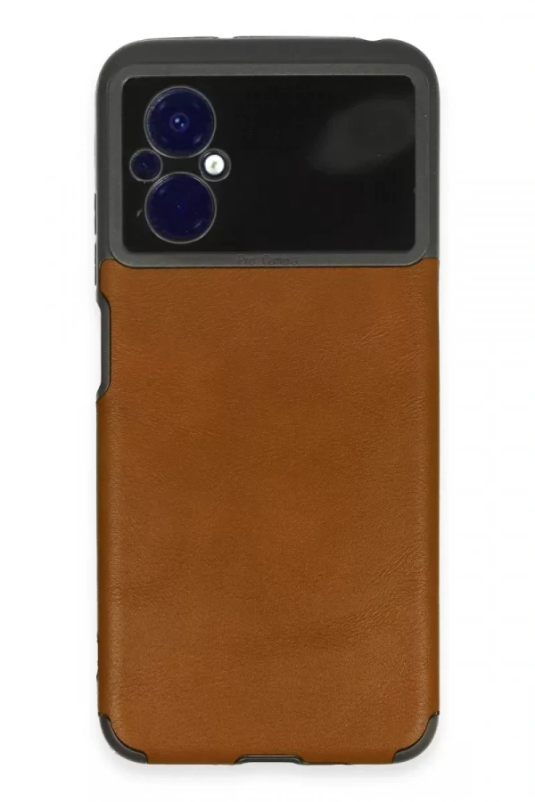 Xiaomi Poco M5 Kılıf Loop Deri Silikon - Kahverengi