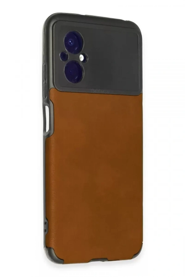 Xiaomi Poco M5 Kılıf Loop Deri Silikon - Kahverengi