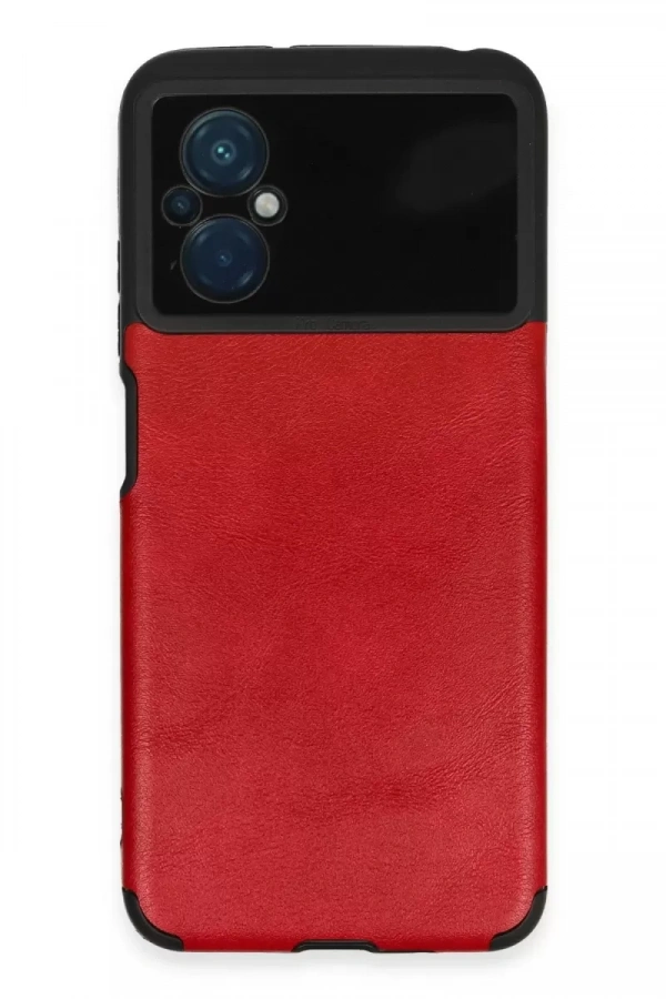 Xiaomi Poco M5 Kılıf Loop Deri Silikon - Kırmızı