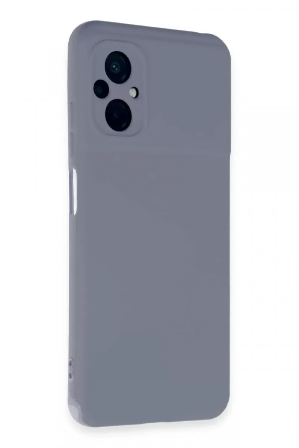 Xiaomi Poco M5 Kılıf Nano içi Kadife Silikon - Gri
